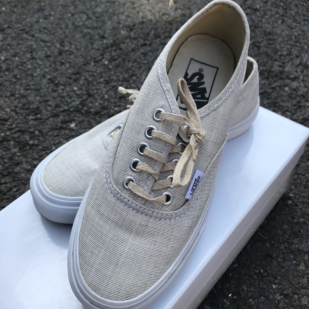 Tan Khaki Canvas Vans